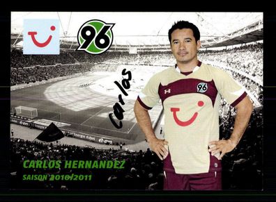Carlos Hernandez Autogrammkarte Hannover 96 2010-11 Original Signiert