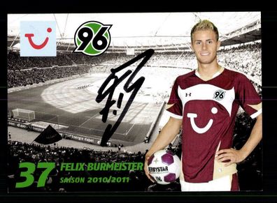 Felix Burmeister Autogrammkarte Hannover 96 2010-11 Original Signiert