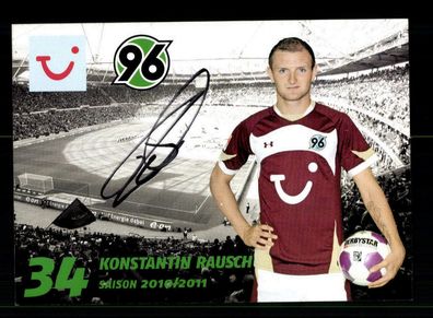 Konstantin Rausch Autogrammkarte Hannover 96 2010-11 Original Signiert