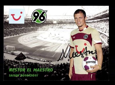 Nestor El Maestro Autogrammkarte Hannover 96 2010-11 Original Signiert