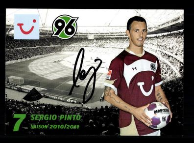 Sergio Pinto Autogrammkarte Hannover 96 2010-11 Original Signiert