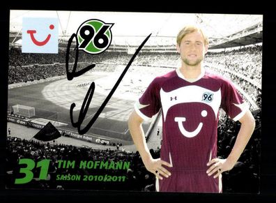 Tim Hofmann Autogrammkarte Hannover 96 2010-11 Original Signiert