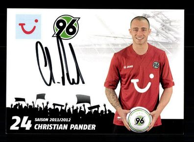Christian Pander Autogrammkarte Hannover 96 2011-12 Original Signiert