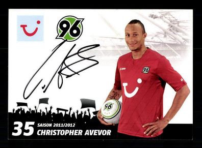 Christopher Avevor Autogrammkarte Hannover 96 2011-12 Original Signiert