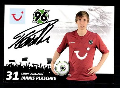 Jannis Pläschke Autogrammkarte Hannover 96 2011-12 Original Signiert