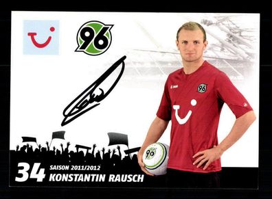 Konstantin Rausch Autogrammkarte Hannover 96 2011-12 Original Signiert