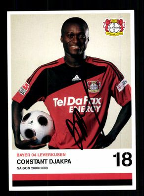 Constant Djakpa Autogrammkarte Bayer Leverkusen 2008-09 1. Karte Original