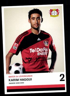 Karim Haggui Autogrammkarte Bayer Leverkusen 2008-09 1. Karte Original