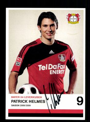 Patrick Helmes Autogrammkarte Bayer Leverkusen 2008-09 1. Karte Original