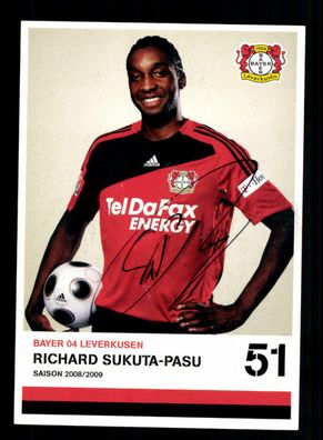 Richard Sukuta Pasu Autogrammkarte Bayer Leverkusen 2008-09 1. Karte Original