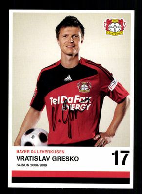 Vratislav Gresko Autogrammkarte Bayer Leverkusen 2008-09 1. Karte Original