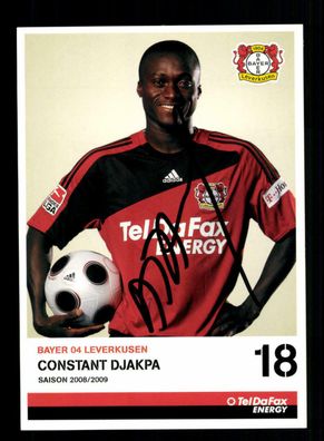 Constant Djakpa Autogrammkarte Bayer Leverkusen 2008-09 2. Karte Original