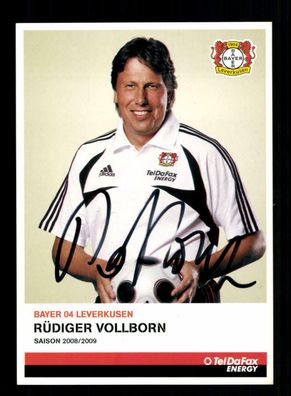 Rüdiger Vollborn Autogrammkarte Bayer Leverkusen 2008-09 2. Karte Original