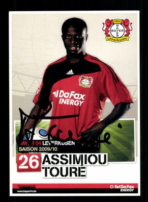 Assimiou Toure Autogrammkarte Bayer Leverkusen 2009-10 Original Signiert