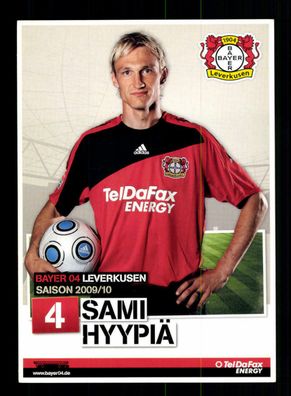 Sami Hyypiä Autogrammkarte Bayer Leverkusen 2009-10 Original Signiert
