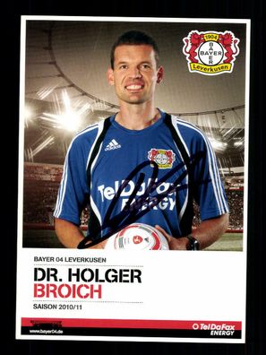 Holger Broich Autogrammkarte Bayer Leverkusen 2010-11 Original Signiert