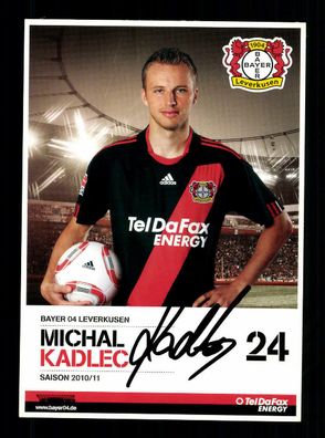 Michael Kadlec Autogrammkarte Bayer Leverkusen 2010-11 Original Signiert