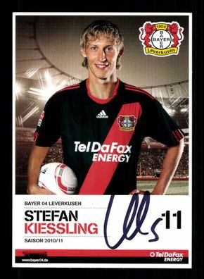 Stefan Kiessling Autogrammkarte Bayer Leverkusen 2010-11 Original Signiert
