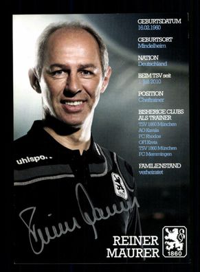 Reiner Maurer Autogrammkarte TSV 1860 München 2011-12 Original Signiert
