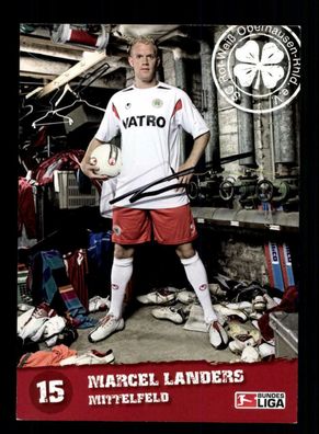 Marcel Landers Autogrammkarte Rot weiss Oberhausen 2009-10 Original Signiert