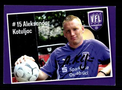Aleksandar Kotuljac Autogrammkarte VFL Osnabrück 2009-10 Original Signiert