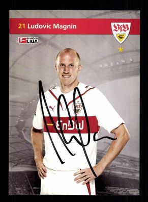 Ludovic Magnin Autogrammkarte VfB Stuttgart 2009-10 Original Signiert