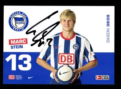Marc Stein Autogrammkarte Hertha BSC Berlin 2008-09 Original Signiert
