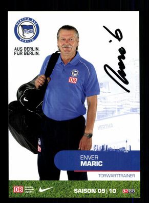 Enver Maric Autogrammkarte Hertha BSC Berlin 2009-10 Original Signiert