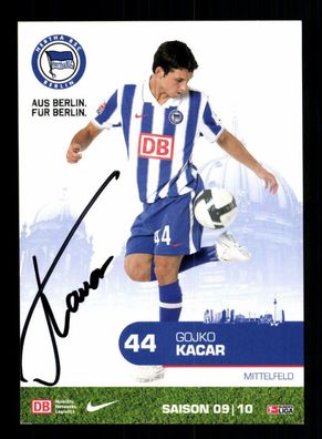Gojko Kacar Autogrammkarte Hertha BSC Berlin 2009-10 Original Signiert