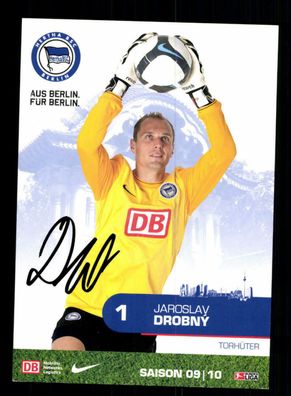 Jaroslav Drobny Autogrammkarte Hertha BSC Berlin 2009-10 Original Signiert