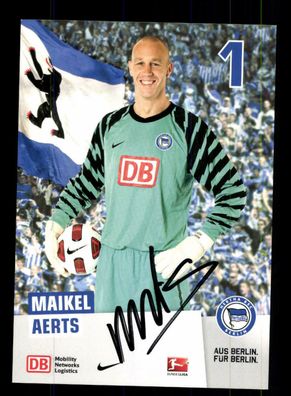Maikel Aerts Autogrammkarte Hertha BSC Berlin 2010-11 Original Signiert