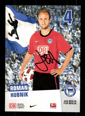 Roman Hubnik Autogrammkarte Hertha BSC Berlin 2010-11 Original Signiert