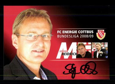Steffen Heidrich Autogrammkarte Energie Cottbus 2008-09 Original Signiert