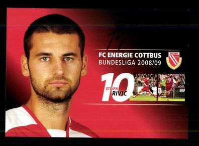 Stiven Rivic Autogrammkarte Energie Cottbus 2008-09 Original Signiert
