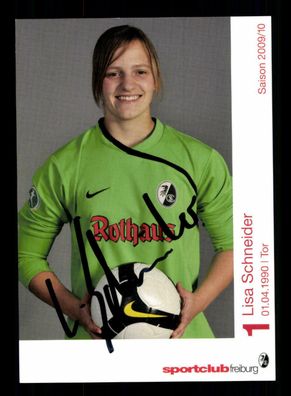 Lisa Schneider Autogrammkarte SC Freiburg 2009-10 Frauen Original Signiert