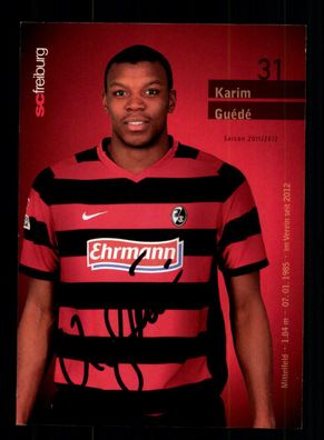 Karim Guede Autogrammkarte SC Freiburg 2011-12 Original Signiert