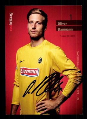 Oliver Baumann Autogrammkarte SC Freiburg 2011-12 Original Signiert