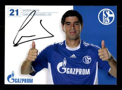 Carlos Grossmüller Autogrammkarte FC Schalke 04 2008-09 Original Signiert