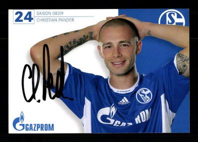 Christian Pander Autogrammkarte FC Schalke 04 2008-09 Original Signiert