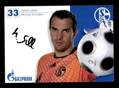 Mathias Schober Autogrammkarte FC Schalke 04 2008-09 Original Signiert