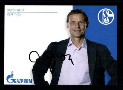 Olaf Thon Autogrammkarte FC Schalke 04 2009-10 Traditionsmannschaft