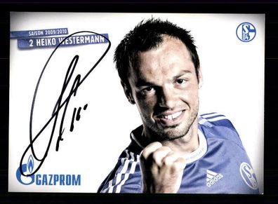 Heiko Westermann Autogrammkarte FC Schalke 04 2009-10 Original Signiert