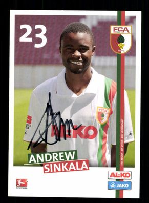 Andrew Sinkala Autogrammkarte FC Augsburg 2011-12 Original Signiert