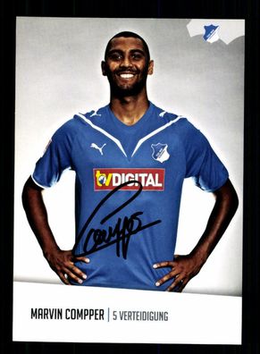 Marvin Compper Autogrammkarte TSG Hoffenheim 2010-11 Original Signiert