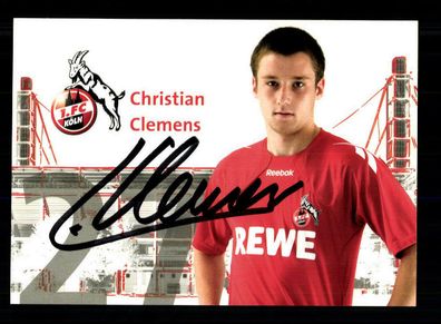 Christian Clemens Autogrammkarte 1 FC Köln 2010-11 Original Signiert