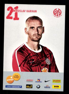 Miroslav Karhan Autogrammkarte FSV Mainz 05 2010-11 Original Signiert