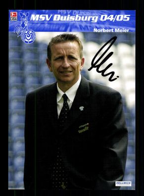 Norbert Meier Autogrammkarte MSV Duisburg 2004-05 Original Signiert