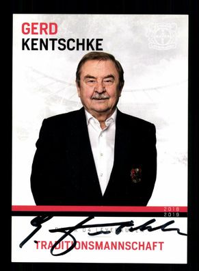 Gerd Kentschke Autogrammkarte Bayer Leverkusen Traditionsmannschaft 2018-19