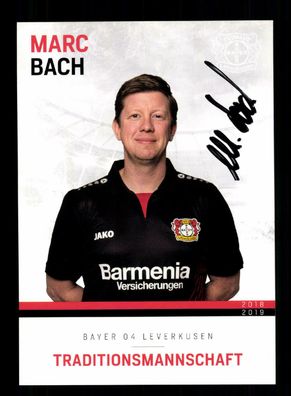 Marc Bach Autogrammkarte Bayer Leverkusen Traditionsmannschaft 2018-19