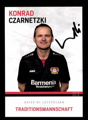 Konrad Czarnetzki Autogrammkarte Bayer Leverkusen Traditionsmannschaft 2018-19